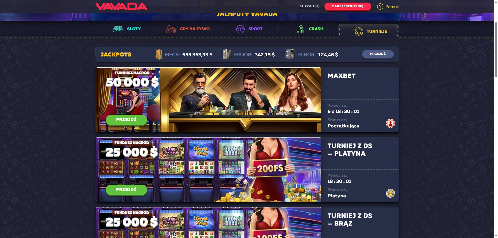 Bonus powitalny Vavada Casino – 100% i 100 darmowych spinów